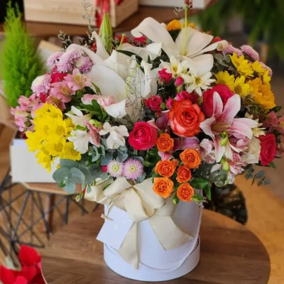 Box Com Flores Coloridas G