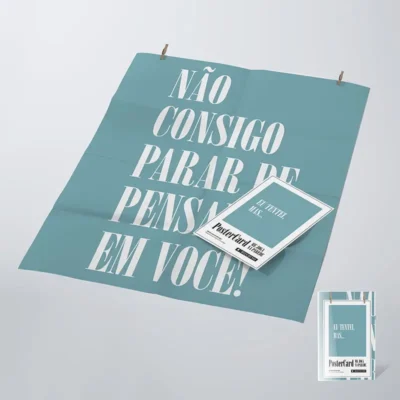 Cartão Para Presente - Postercard Não Consigo Parar de Pensar Em Você