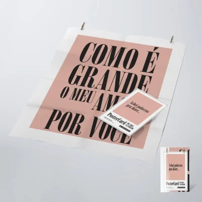 Cartão Para Presente - Postercard Como É Grande Meu Amor Por Você