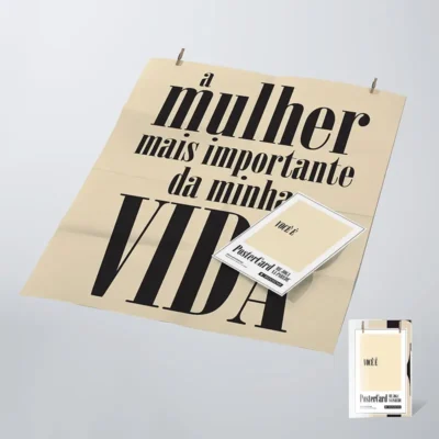 Cartão Para Presente - Postercard Mulher Mais Importante da Minha Vida