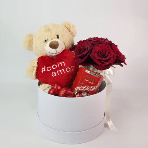 Caixa Box Com Rosas - Romance