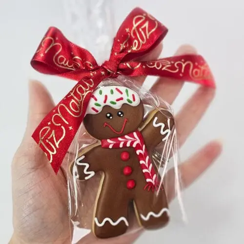 Biscoito Amanteigado Boneco de Neve