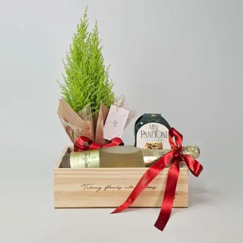 Caixa Com Espumante e Panettone - Sweet Natal