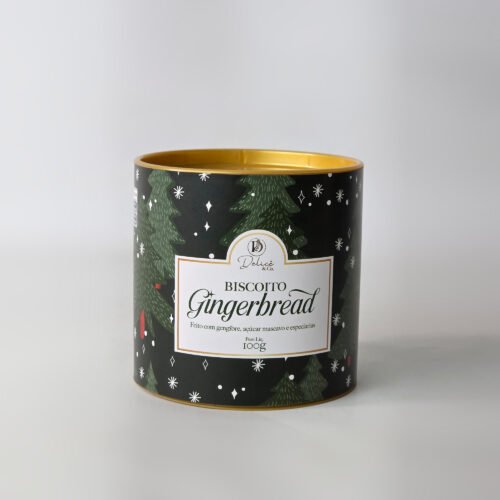 Biscoitos Gingerbread de Natal Lata Verde 100g