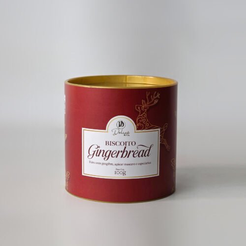 Biscoitos Gingerbread de Natal Lata Vermelha 100g