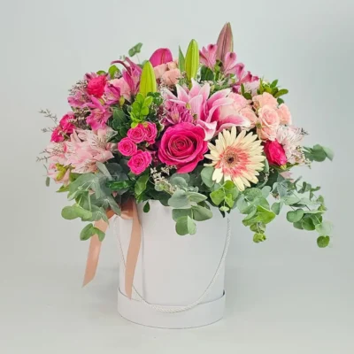 Box Com Flores Rosa G