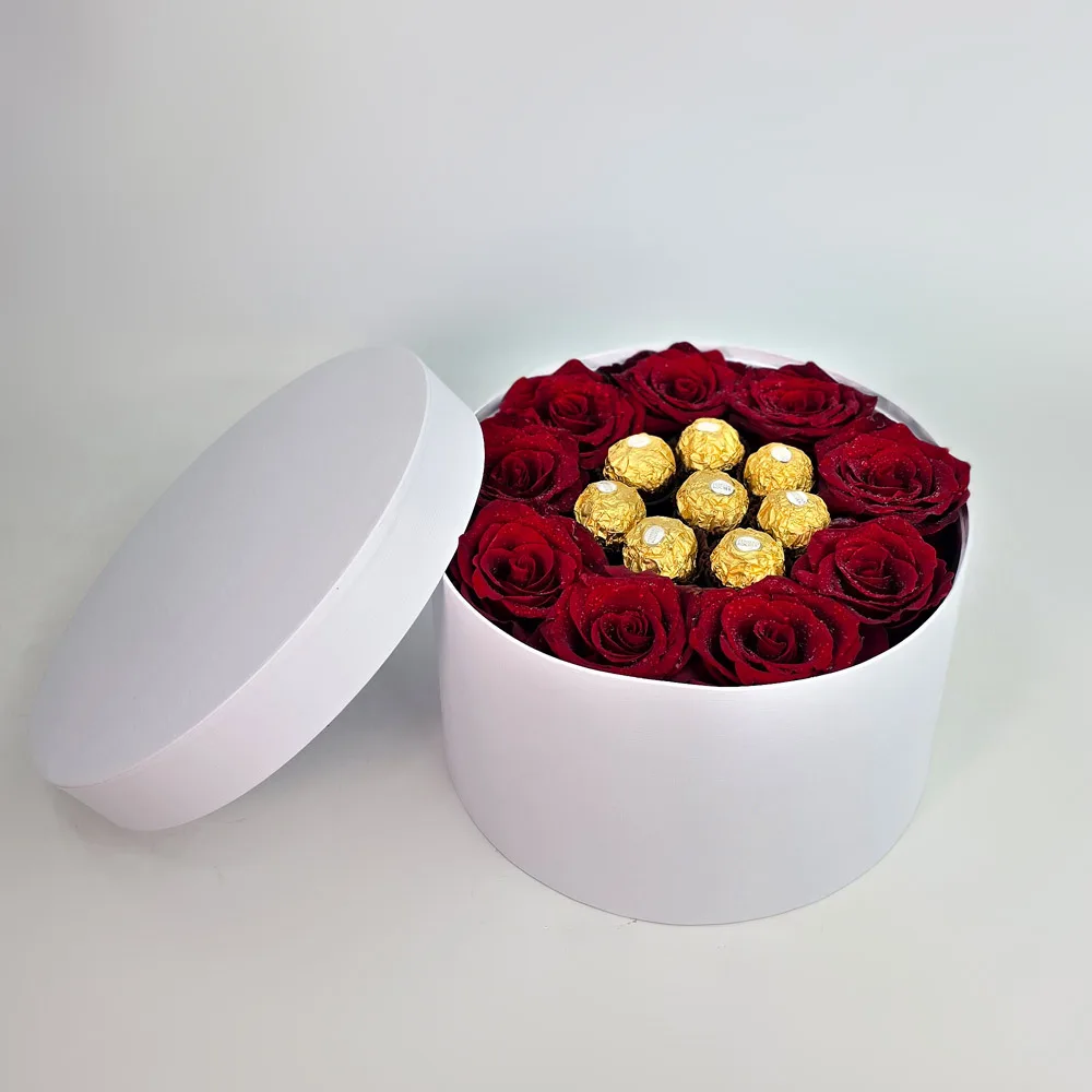 Box Com Rosas Importadas - Caixa Dos Sonhos