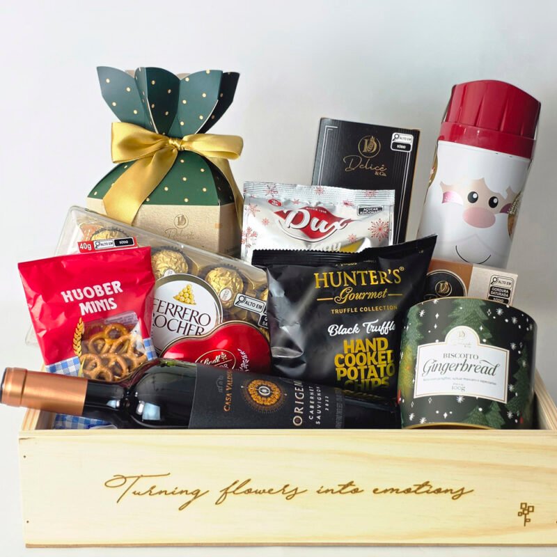 Caixa Com Petiscos, Chocolates e Bebida - Magia De natal - Imagem 3