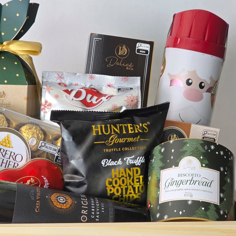 Caixa Com Petiscos, Chocolates e Bebida - Magia De natal - Imagem 5