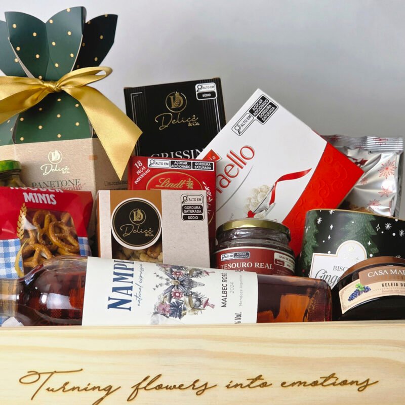 Caixa Com Petiscos e Chocolates - Natal Premium - Imagem 4
